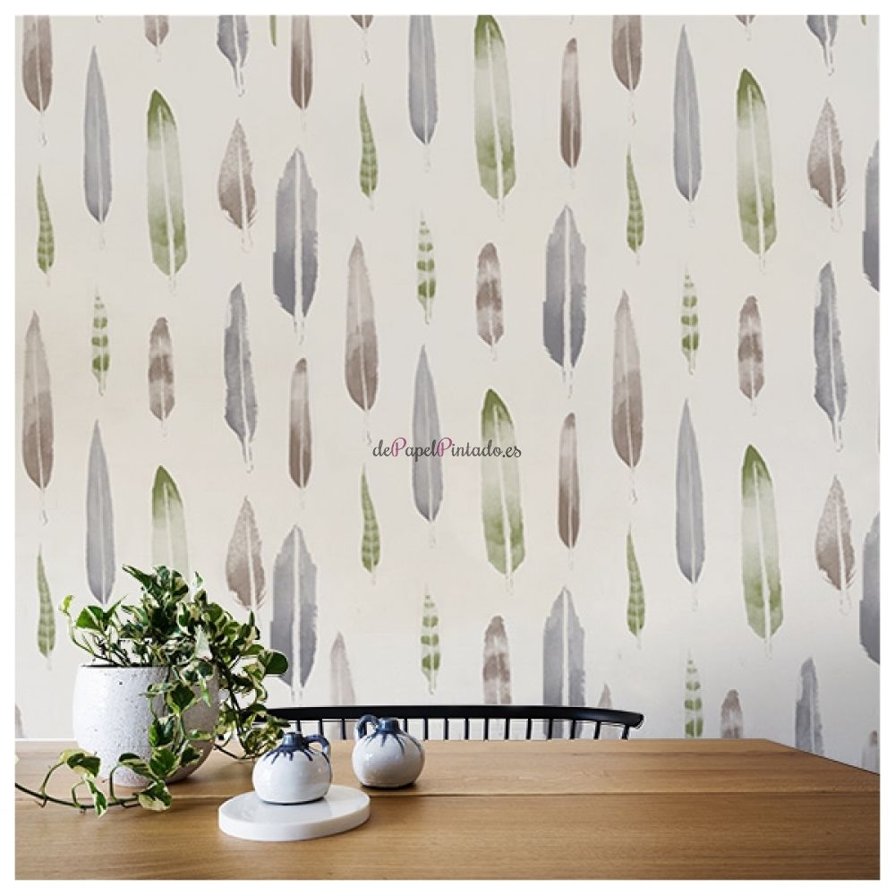 Papel Pintado MINI MODERNS 2 FEATHERS AZDPT024BL-2